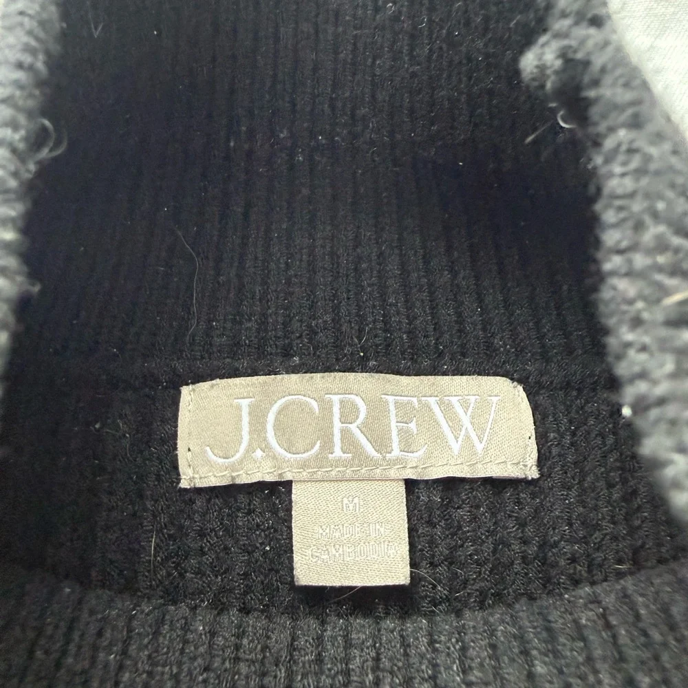 J. Crew Black Ribbed Knit Top - Picture 4 of 5